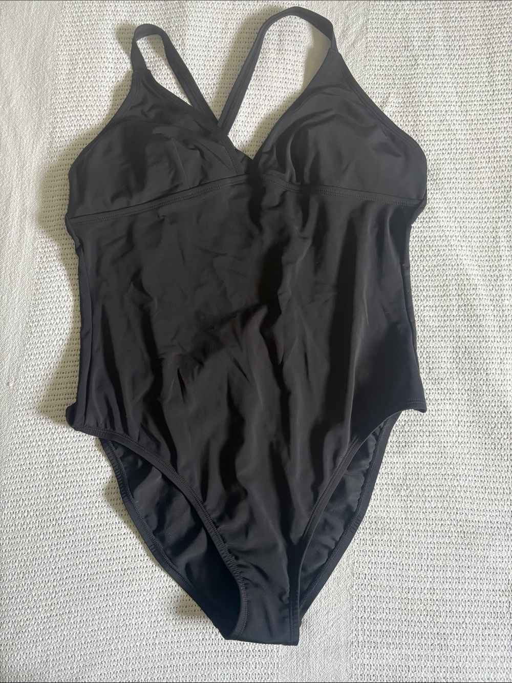 Lole Black V-Neck One-Piece Swimsuit